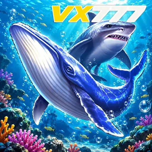VX777 — ilustração de uma baleia no oceano