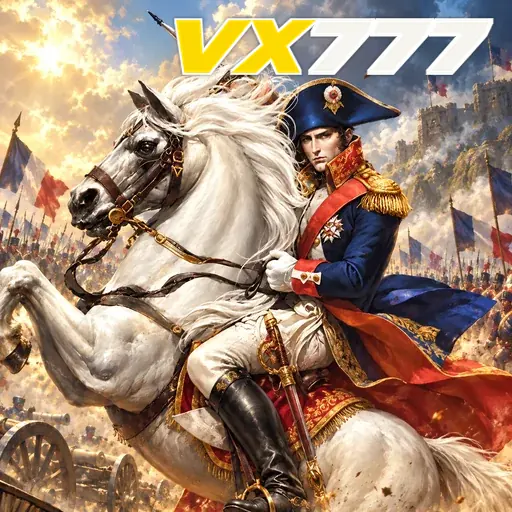 VX777 — ilustração de um cavaleiro em um cavalo branco