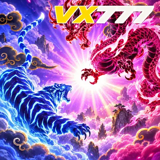 VX777 — ilustração de dois dragões coloridos