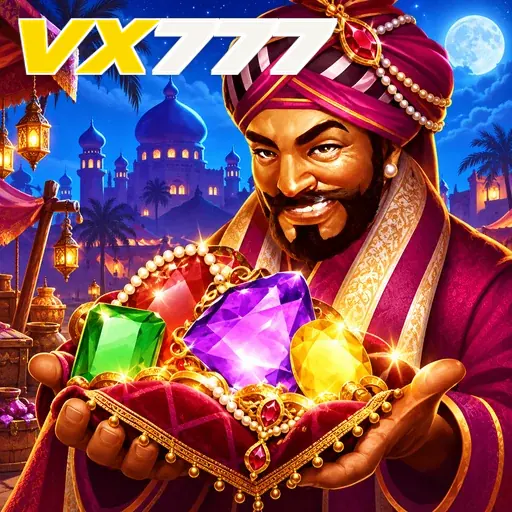 VX777 — ilustração de um mercador com tesouros