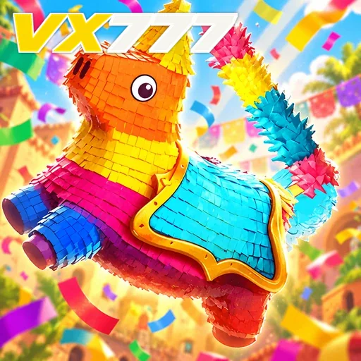 VX777 — ilustração de uma piñata colorida