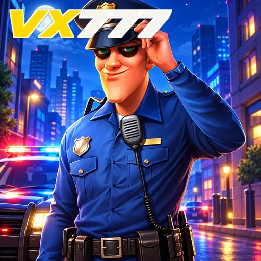 VX777 — ilustração de um policial em uma cidade